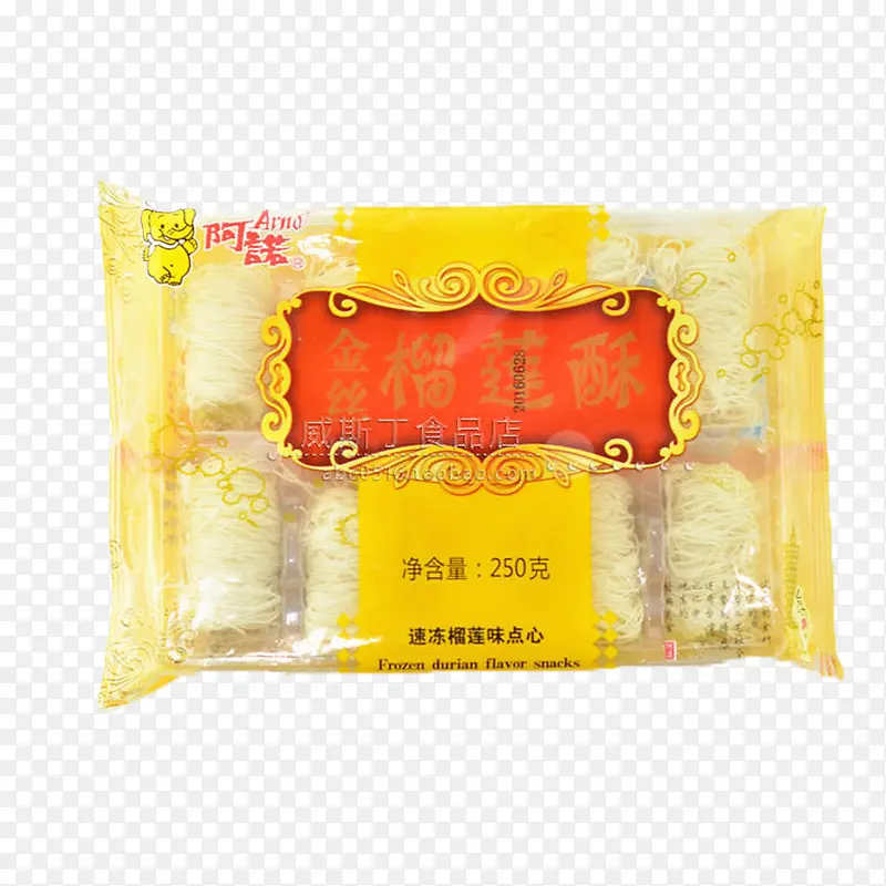袋装金黄油炸榴莲酥味道醇厚