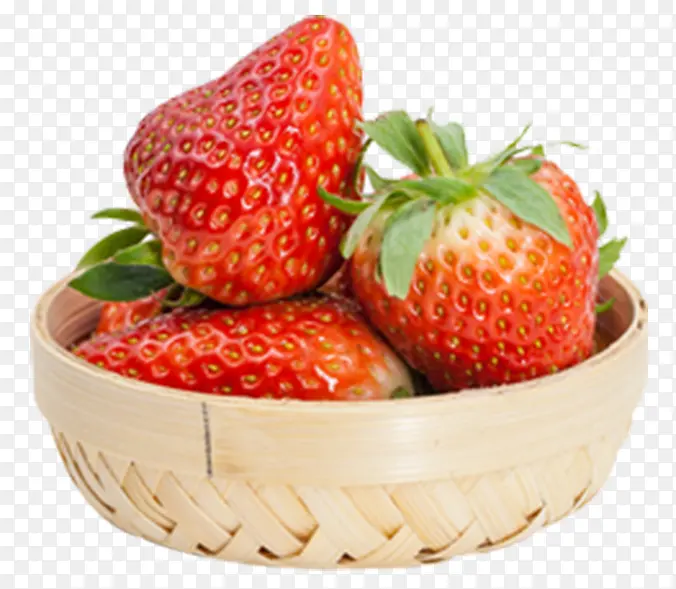 编织框里的红色草莓果
