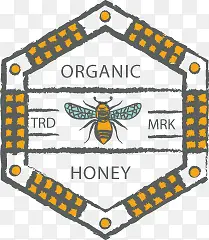 矢量手绘蜂蜜标签