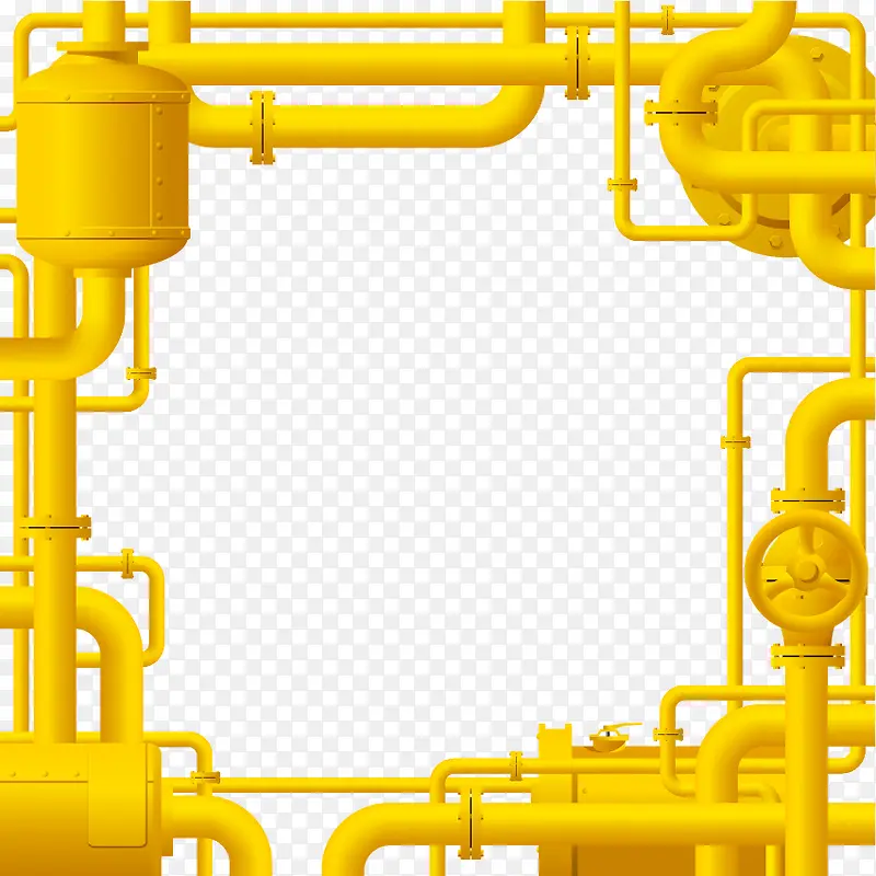 黄色管道工业管道素材图片