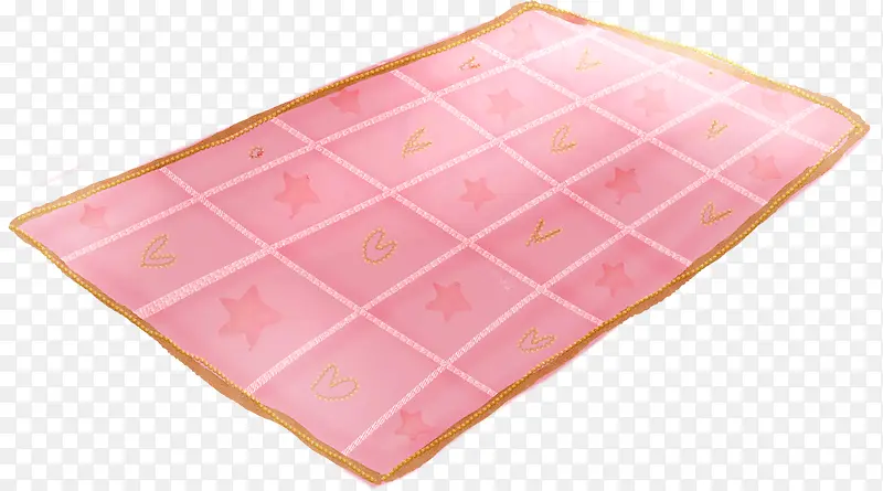 手绘粉色卡通毛毯