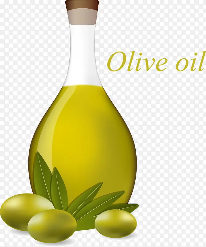 卡通绿色橄榄油
