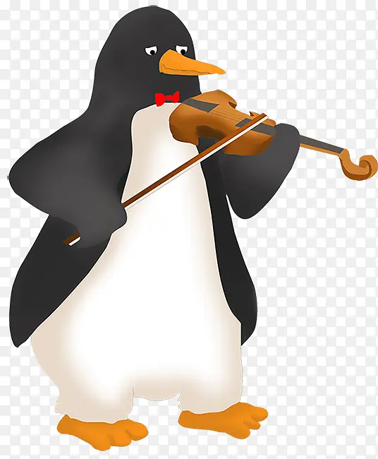 企鹅拉小提琴