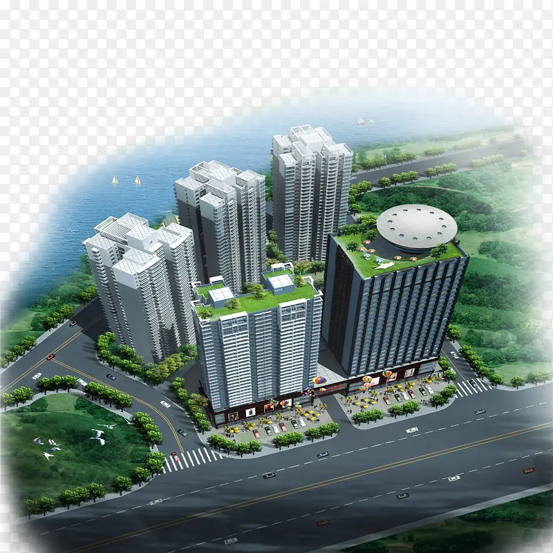 河边的一栋栋高楼大厦PNG图片素材下载_图片编号8543695-PNG素材网