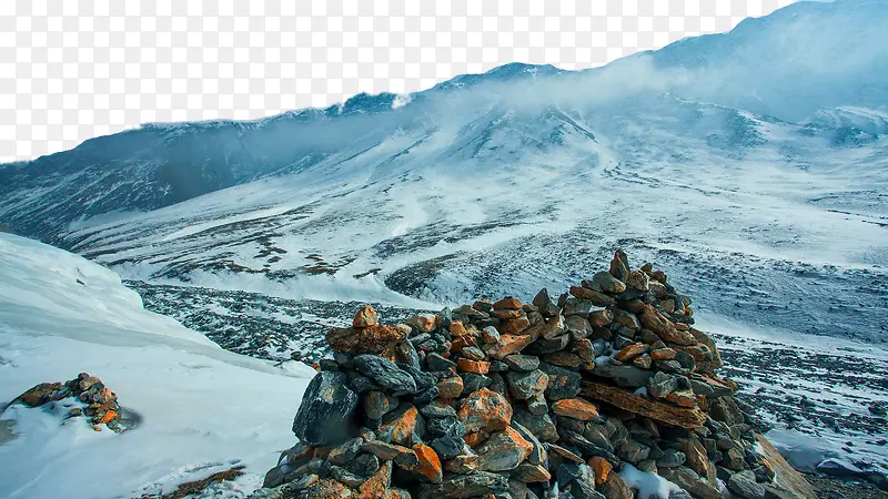 青海祁连山冰雪一