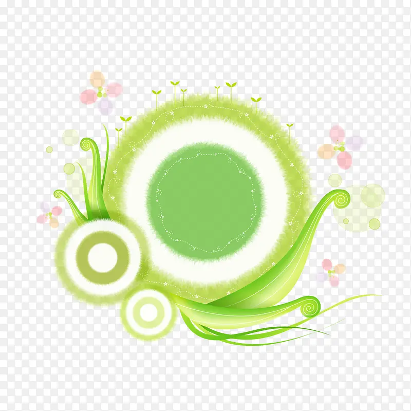 绿色的圆环图案