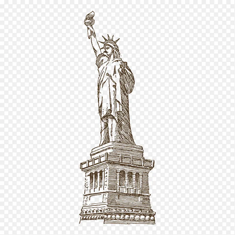纽约自由女神像建筑旅游景点素材