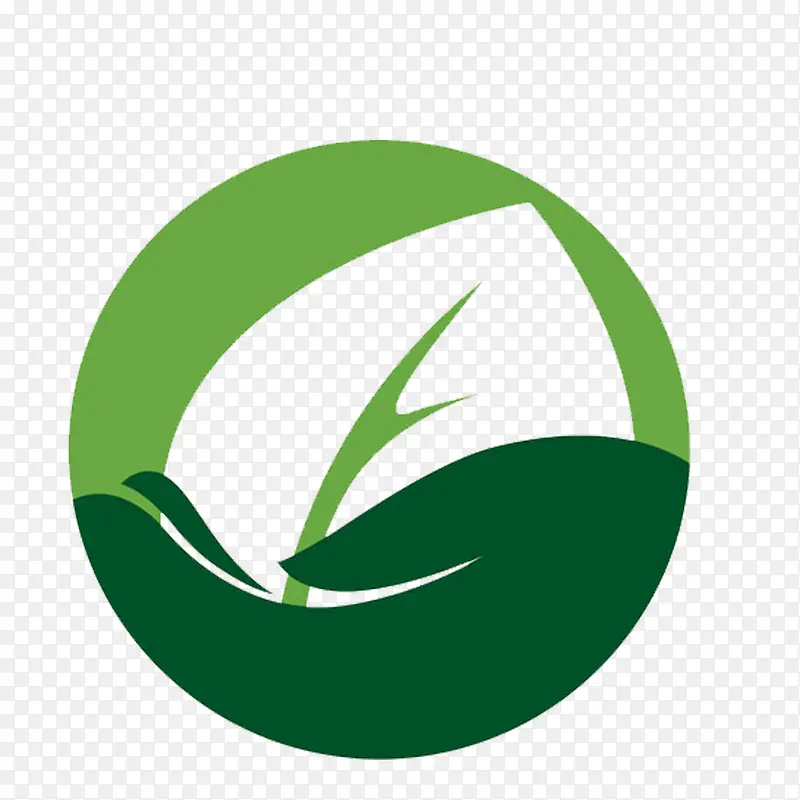 小清新绿色的标识爱护环境PNG