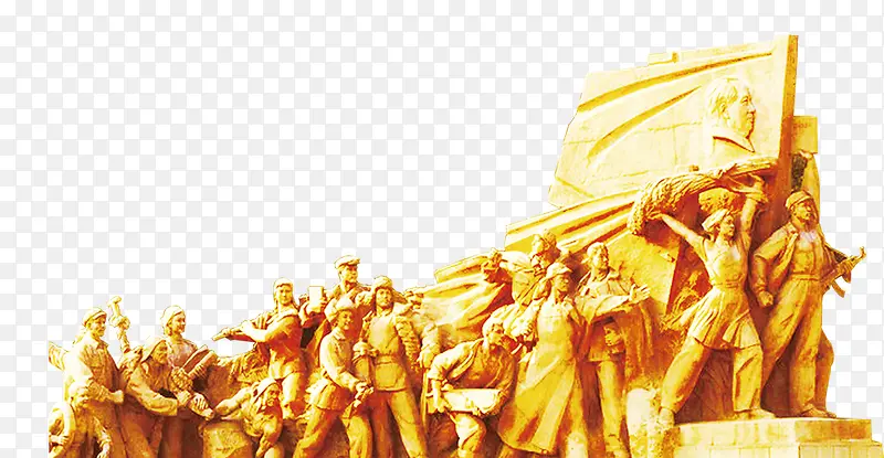 金色人民英雄纪念碑装饰