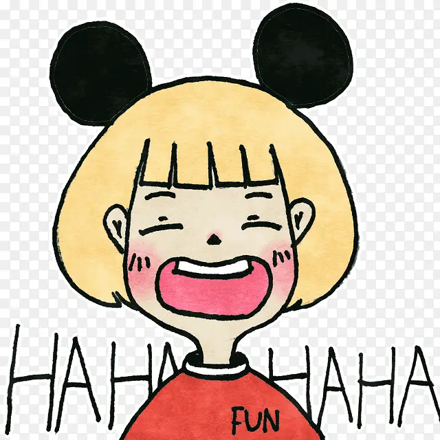 卡通大笑小女孩PNG图片素材下载_图片编号8551544-PNG素材网