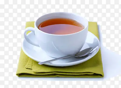 装着红色茶汤类的饮料的白色茶具