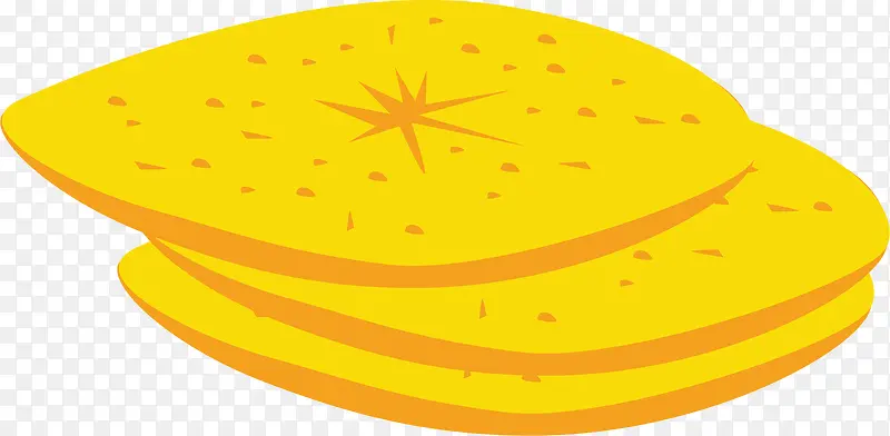 黄色矢量卡通油饼丰收节