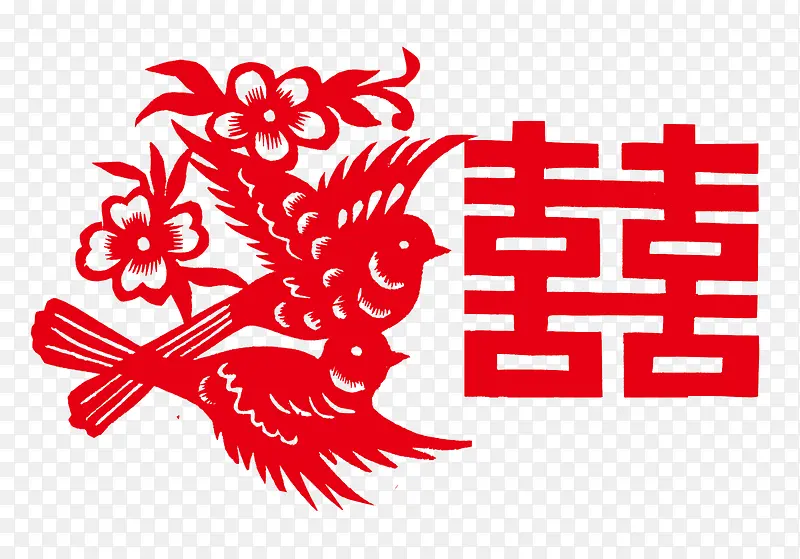 喜鹊囍字PNG图片素材下载_图片编号8553896-PNG素材网