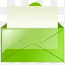 邮件绿色信封消息电子邮件信透明
