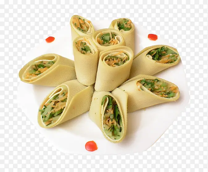 一盘干豆腐卷 免扣素材图片