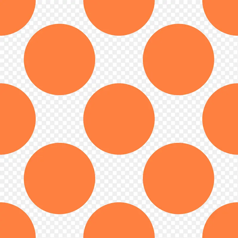 橙色大圆点图案