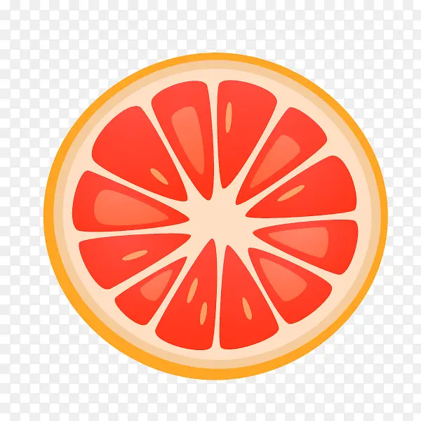卡通手绘橙子水果
