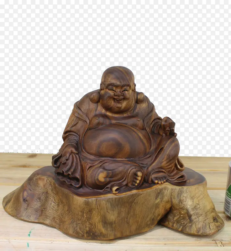 精致木雕弥勒佛像