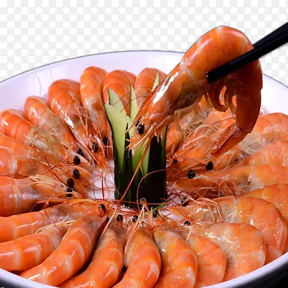 筷子夹大虾