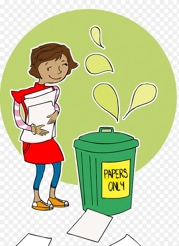 废纸可回收资源垃圾桶