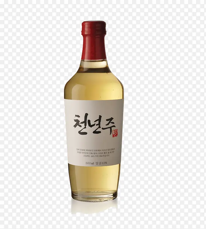 韩国清酒产品实物免抠图
