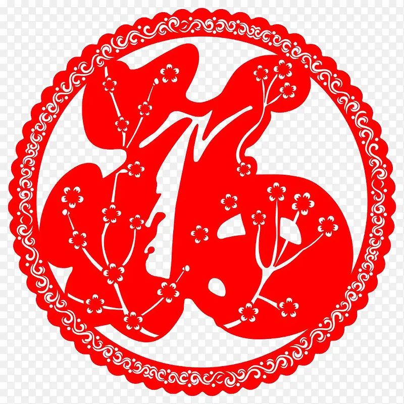 福到窗花PNG图片素材下载_图片编号8561777-PNG素材网