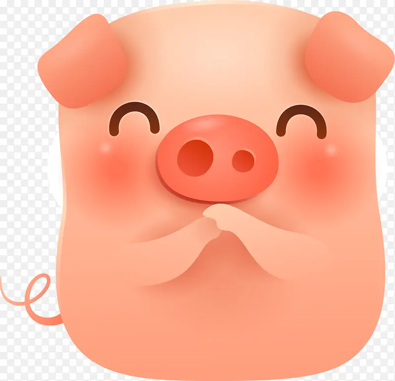 C4D拜年的猪形象装饰图案