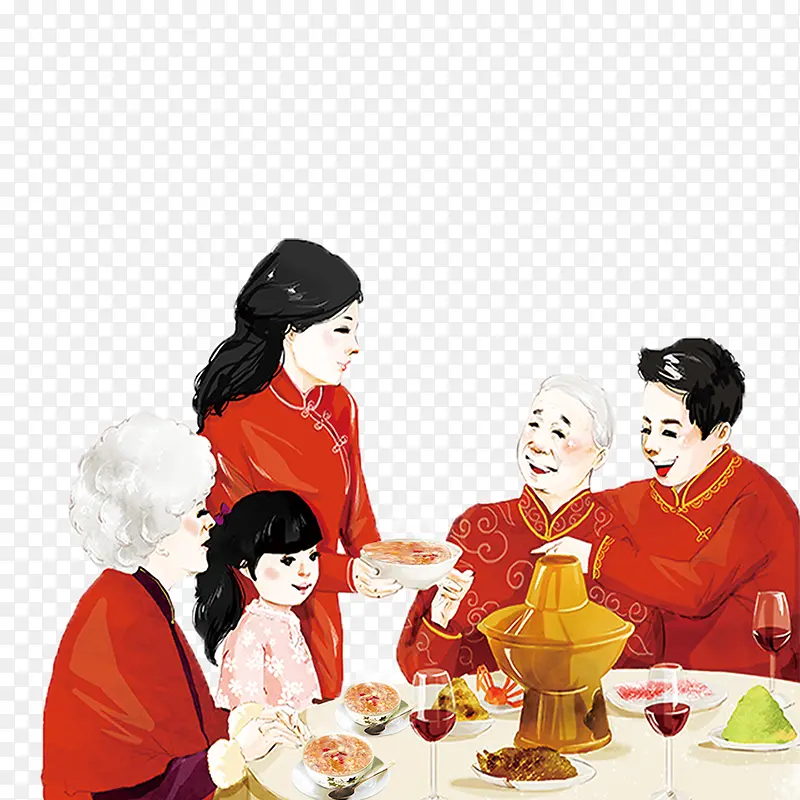 高清大家团聚吃饭