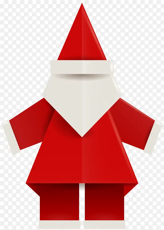 红色圣诞老人折纸