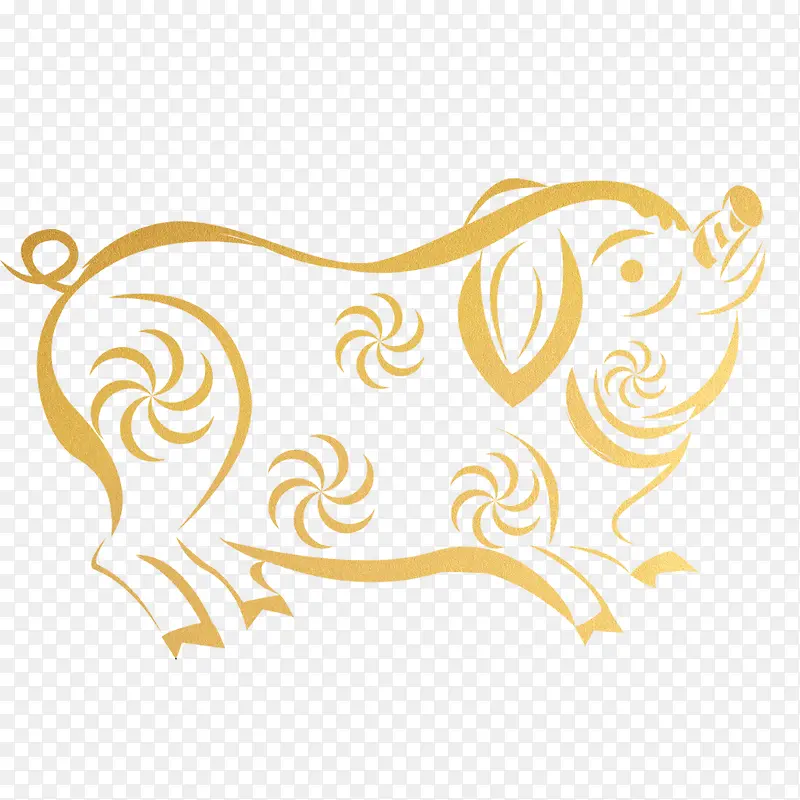 2019年新年金猪喜庆元素设计