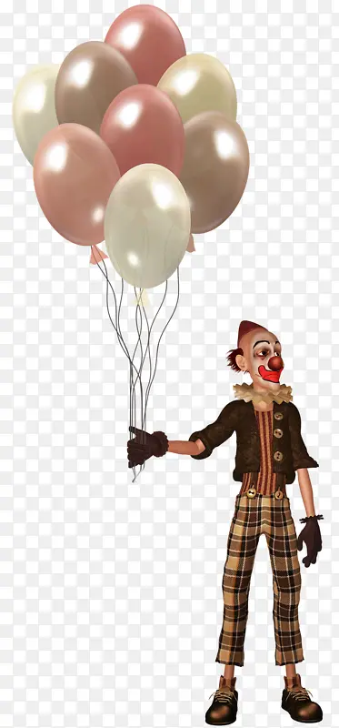 光泽气球站立小丑全身