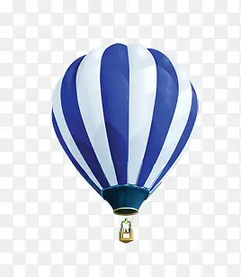 蓝白热气球图片