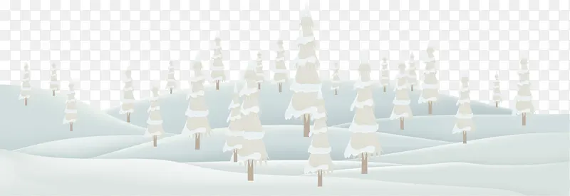白色冬日圣诞树雪地