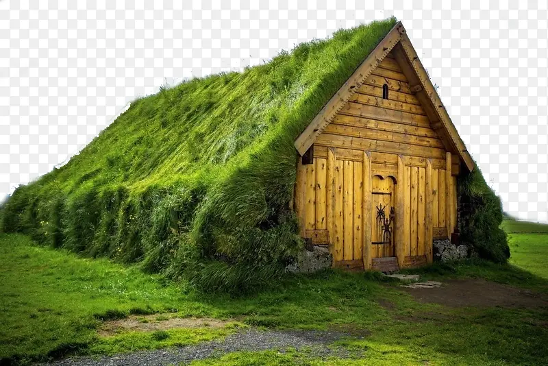 西方绿色木屋