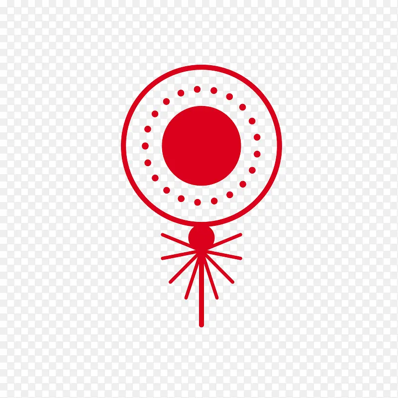 红色圆形创意大鼓节日