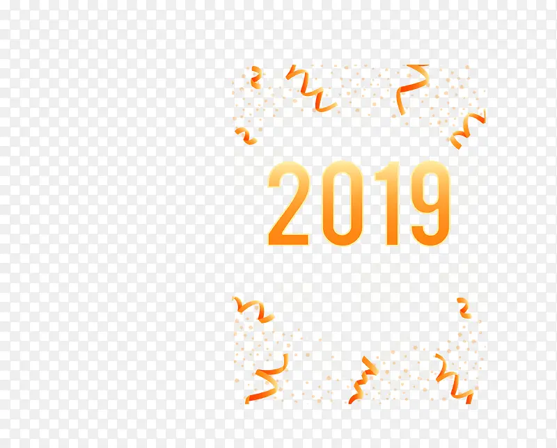 橘色丝带2019新年