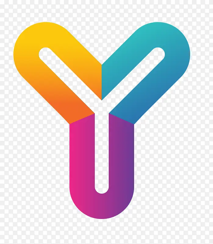Y型彩色logo设计商标PNG图片素材下载_图片编号8571638-PNG素材网
