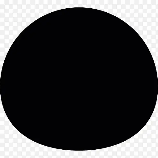 椭圆形的黑色图标