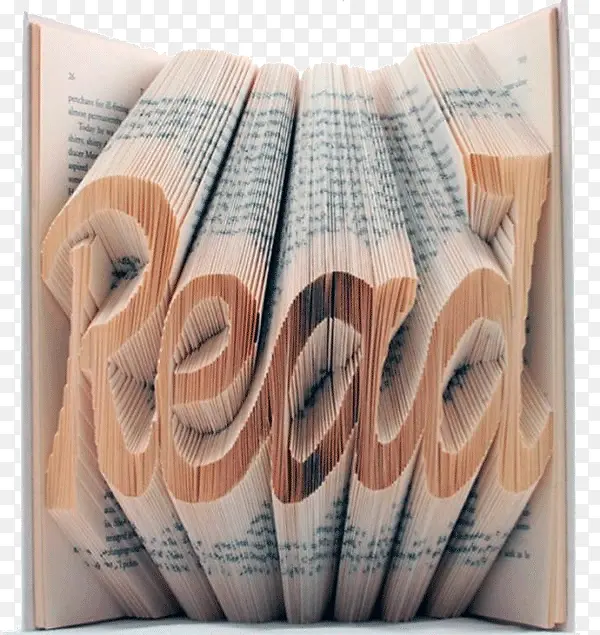 创意字母read折书艺术