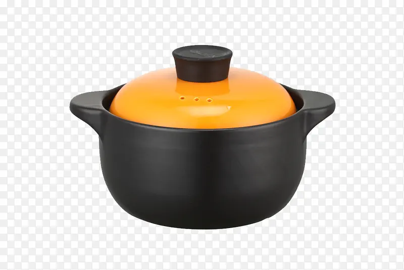橙色盖子的汤锅