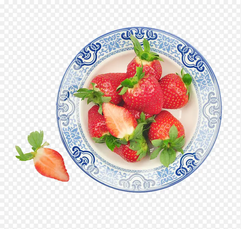 新鲜盘装草莓