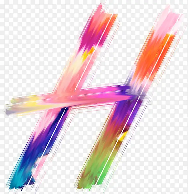 渐变字母H