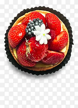 一盘子草莓蛋糕