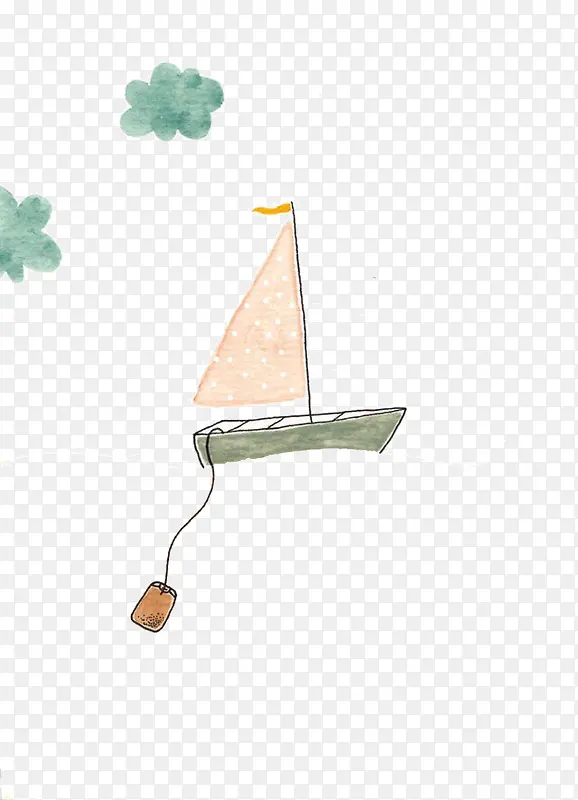 简单手绘帆船