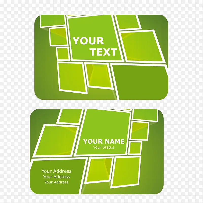 绿色矩形科技感卡片背景