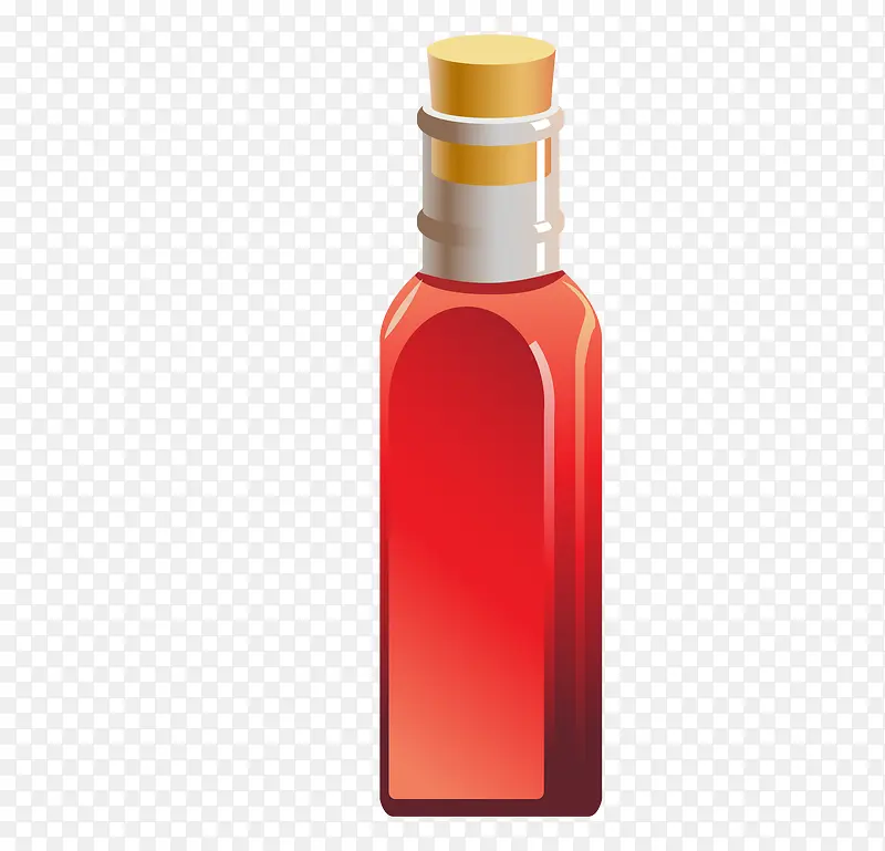 红色瓶装矢量图