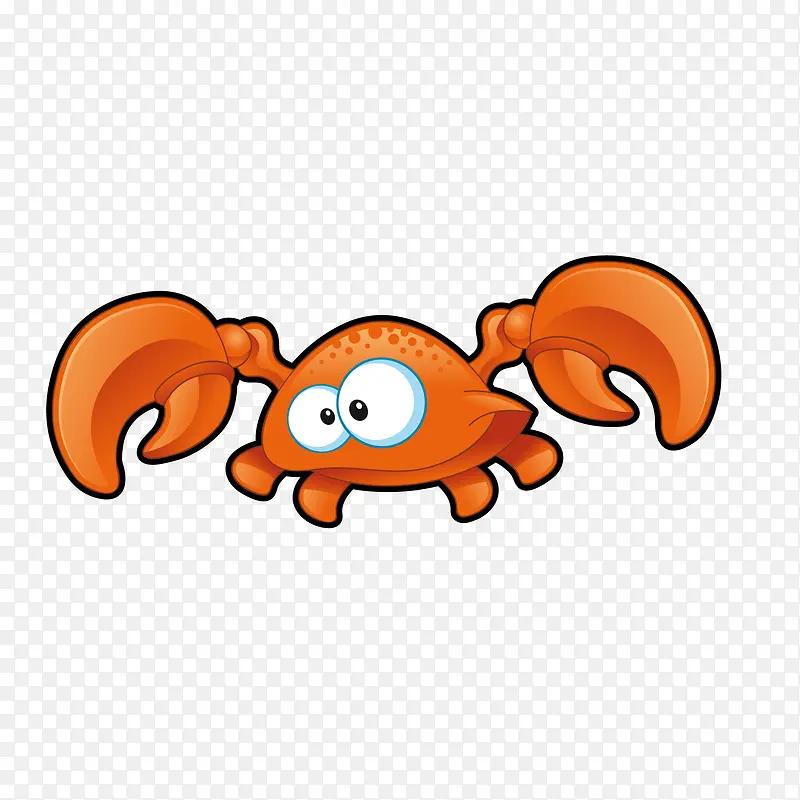 卡通螃蟹动物设计