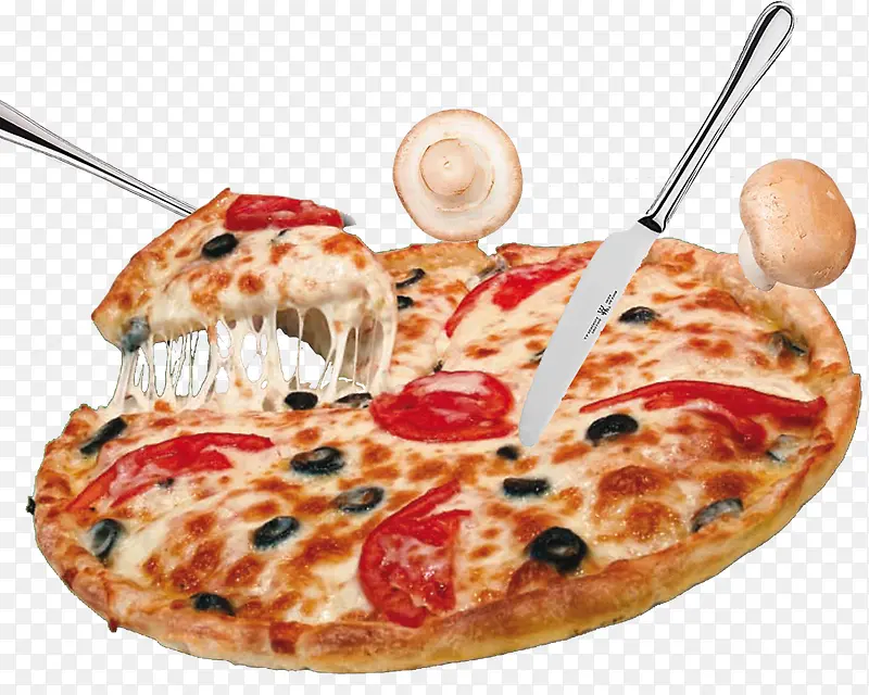 切芝士披萨素材