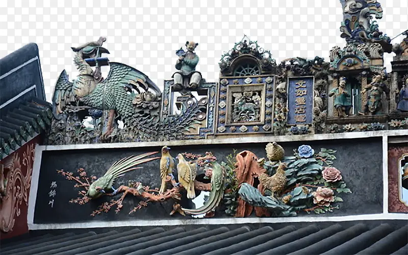岭南文化屋顶雕塑艺术