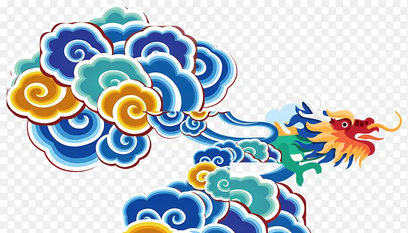 古典花纹翔龙